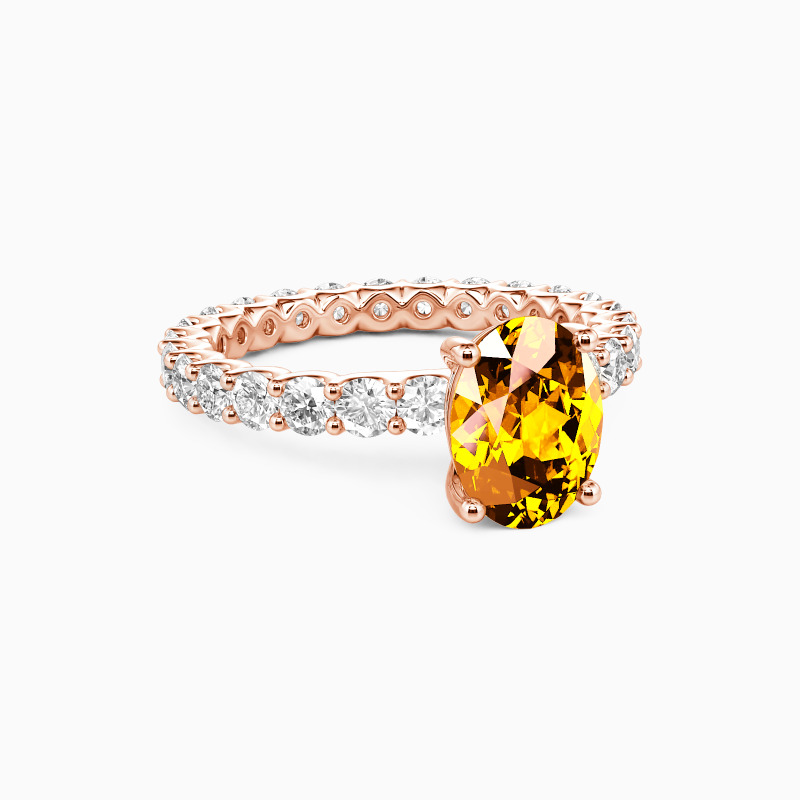 "Always & Eternally" Oval Cut Side Stone Engagement Ring