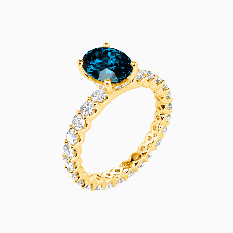 "Always & Eternally" Oval Cut Side Stone Engagement Ring