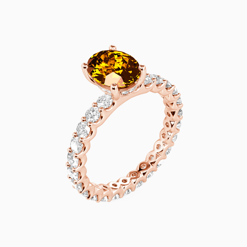 "Always & Eternally" Oval Cut Side Stone Engagement Ring