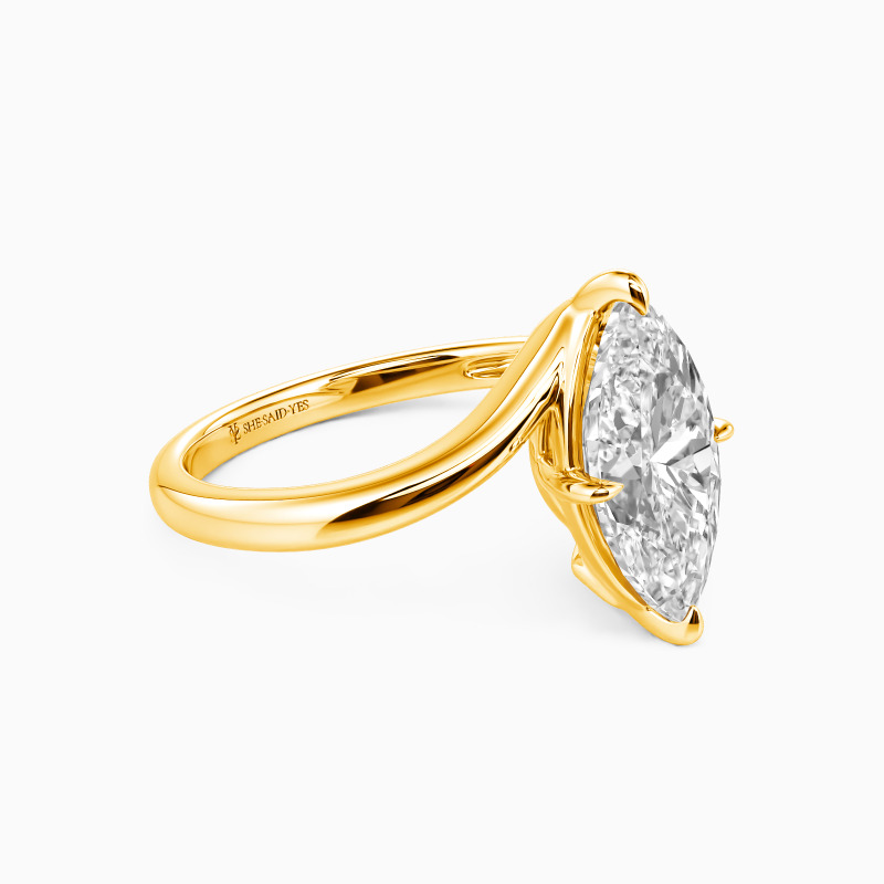 "Symphony in Motion" Marquise Cut Solitaire Engagement Ring
