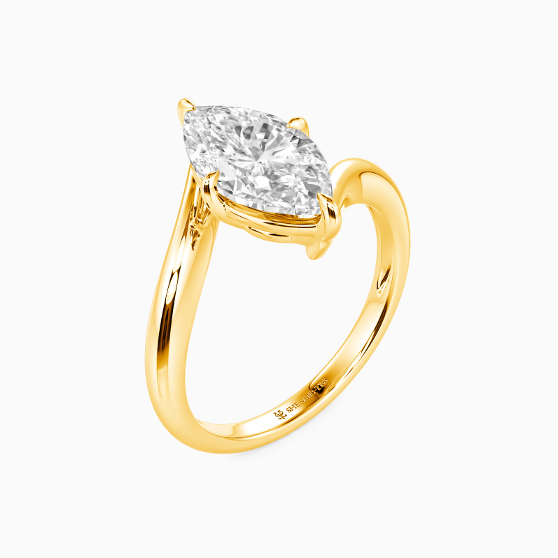 "Symphony in Motion" Marquise Cut Solitaire Engagement Ring