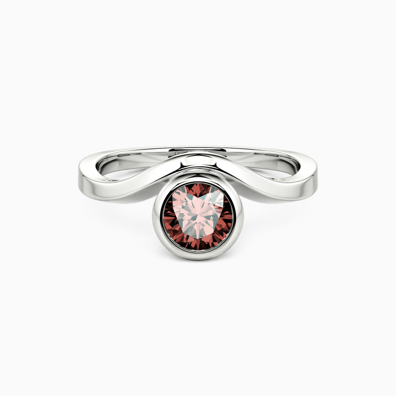 "Forever More" Round Cut Sculptural Solitaire Engagement Ring