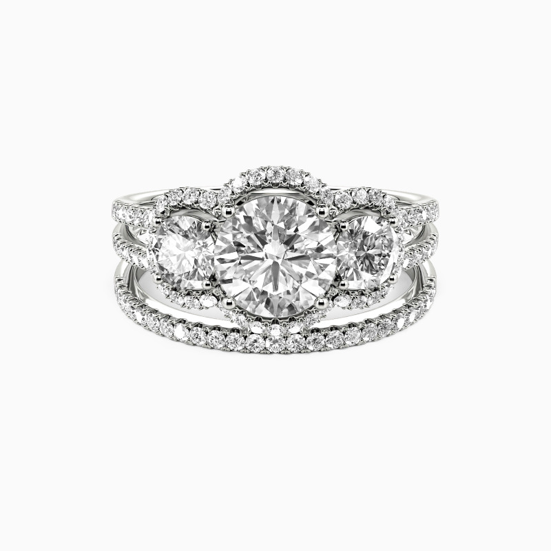 "Tell It to My Heart" Round Cut 2pcs Bridal Set