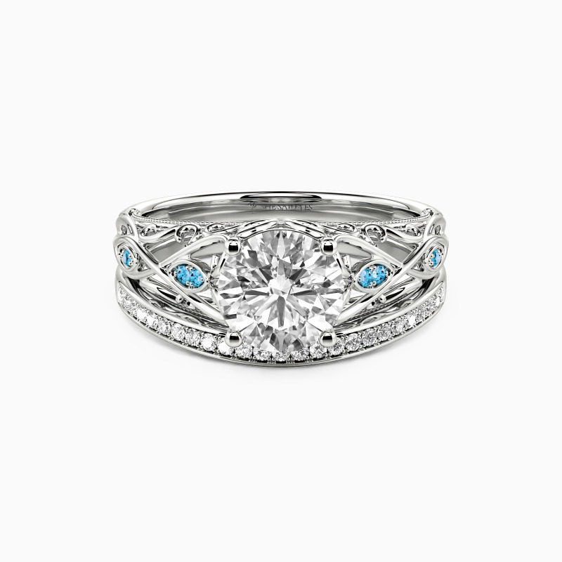 "How Sweet We Are" Round Cut 2pcs Bridal Set