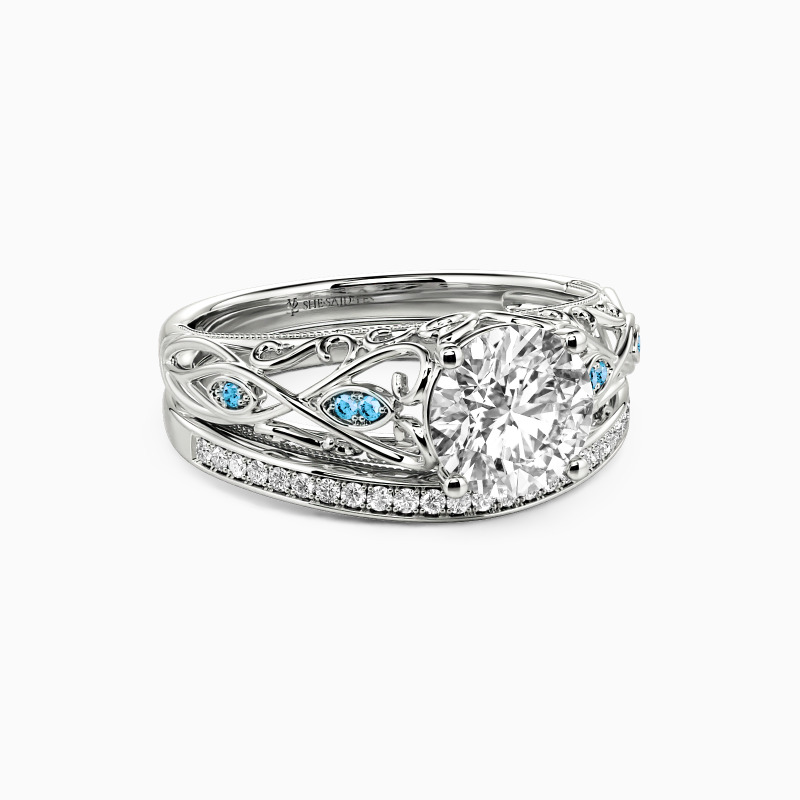 "How Sweet We Are" Round Cut 2pcs Bridal Set