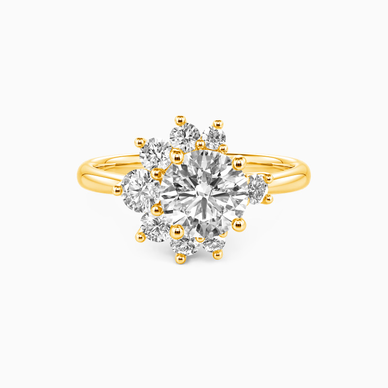 "I Do Anything For You" Round Cut Halo Engagement Ring