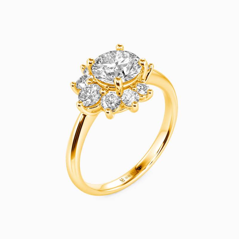 "I Do Anything For You" Round Cut Halo Engagement Ring