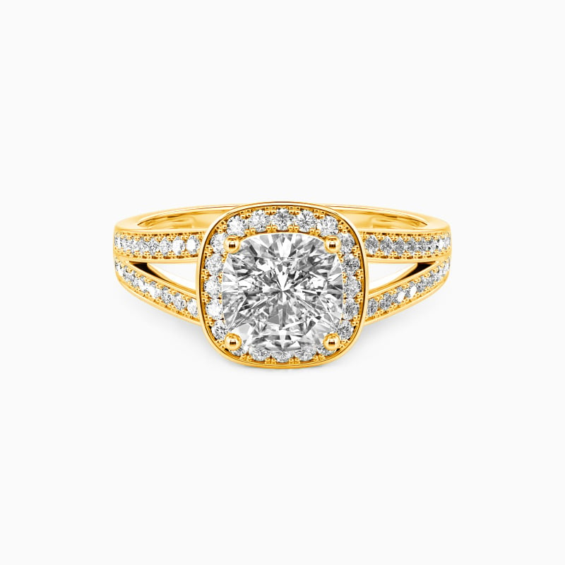 "Now and Forever" Cushion Cut Halo Engagement Ring