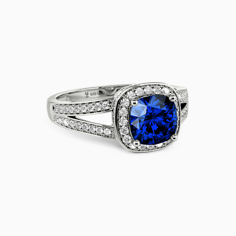 "Now and Forever" Cushion Cut Halo Engagement Ring