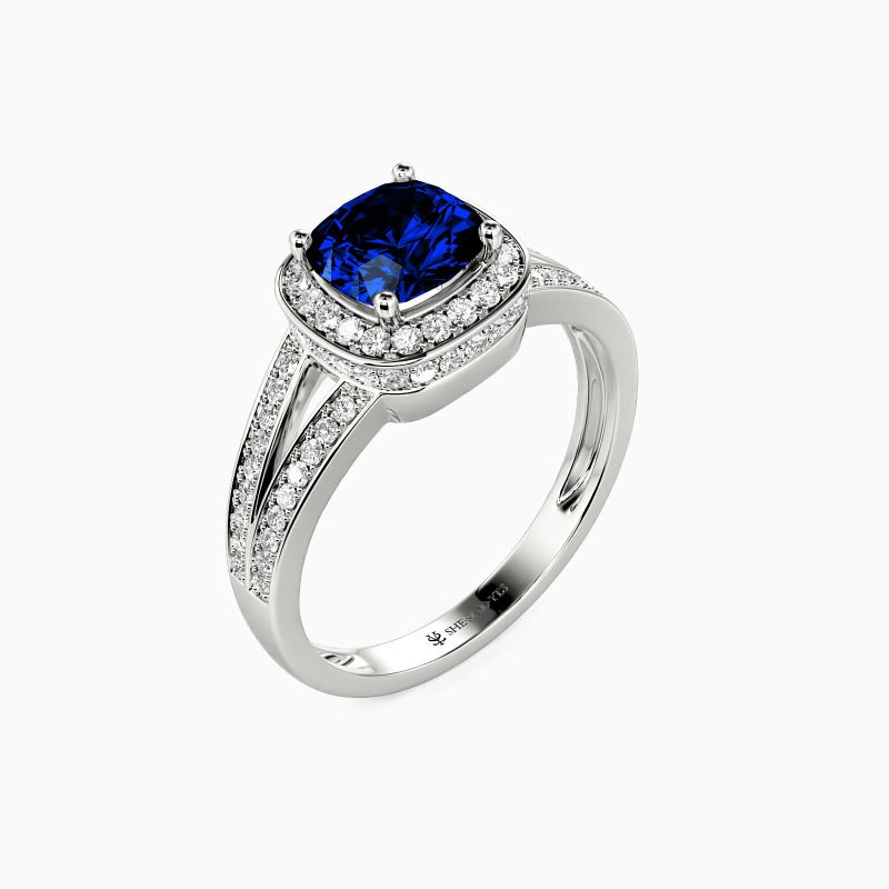 "Now and Forever" Cushion Cut Halo Engagement Ring