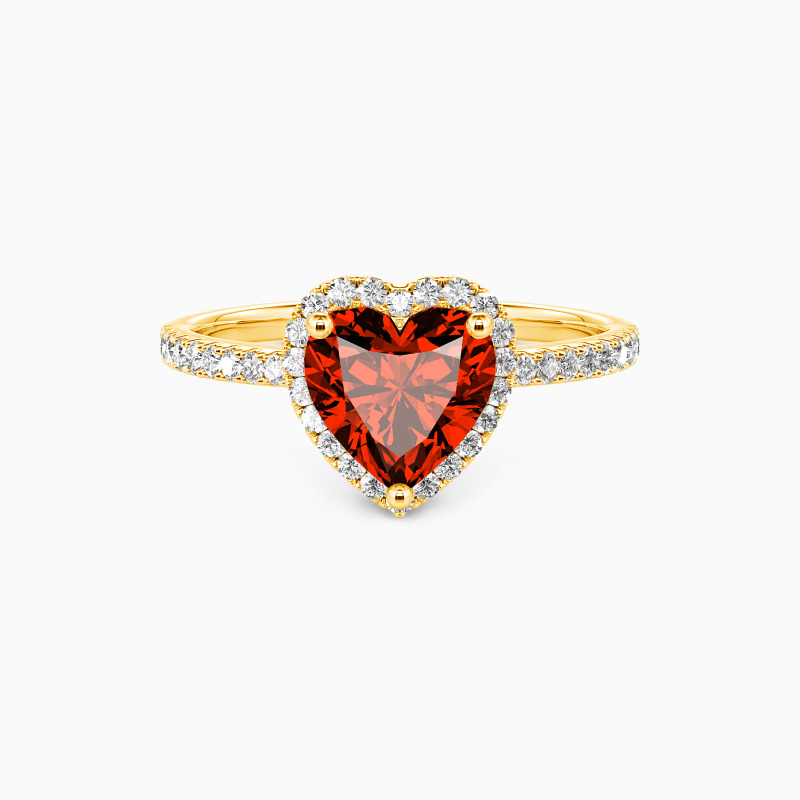 "You Are My Everything" 2ct Heart Cut Halo Engagement Ring