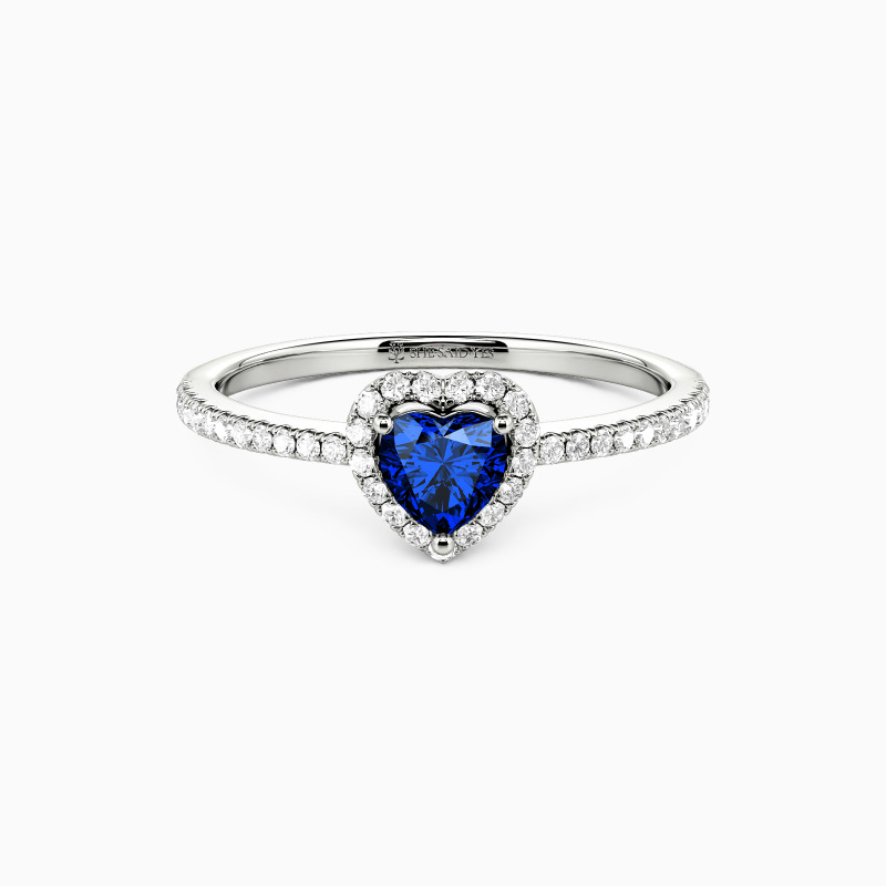 "You Are My Everything" 0.3ct Heart Cut Halo Engagement Ring