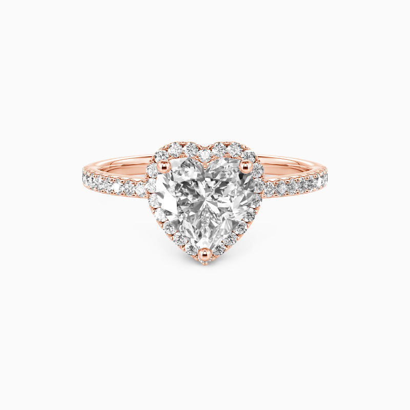 "You Are My Everything" 1ct Heart Cut Halo Engagement Ring