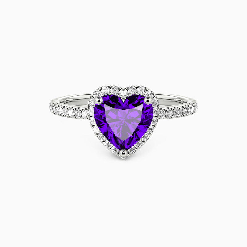 "You Are My Everything" 1ct Heart Cut Halo Engagement Ring