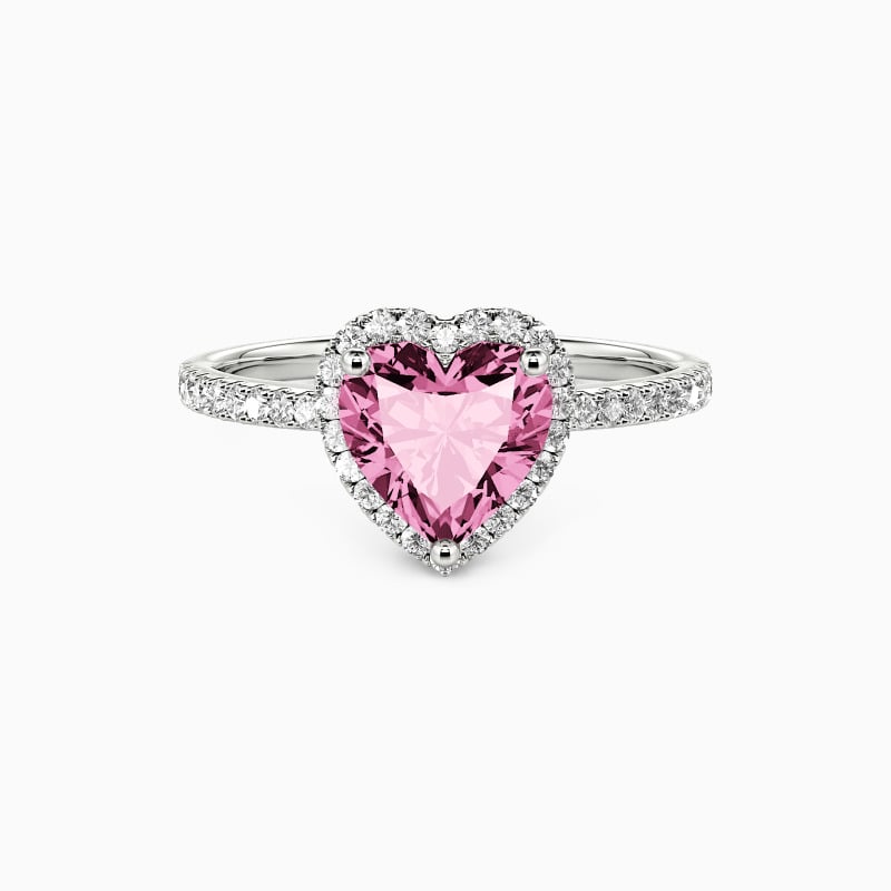 "You Are My Everything" Heart Cut Halo Engagement Ring