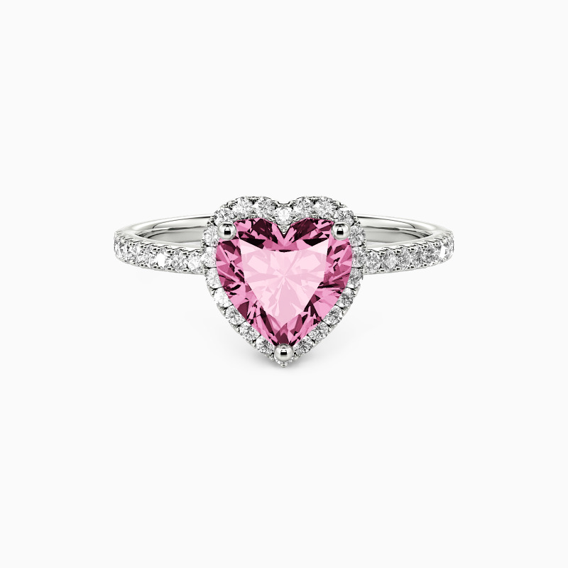 "You Are My Everything" 1ct Heart Cut Halo Engagement Ring