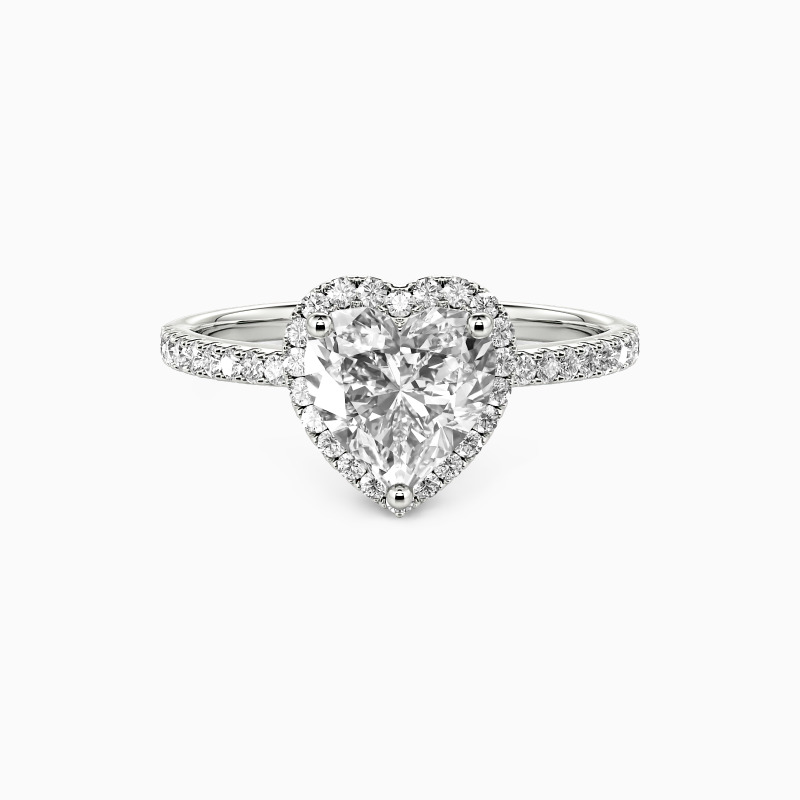 "You Are My Everything" 1ct Heart Cut Halo Engagement Ring