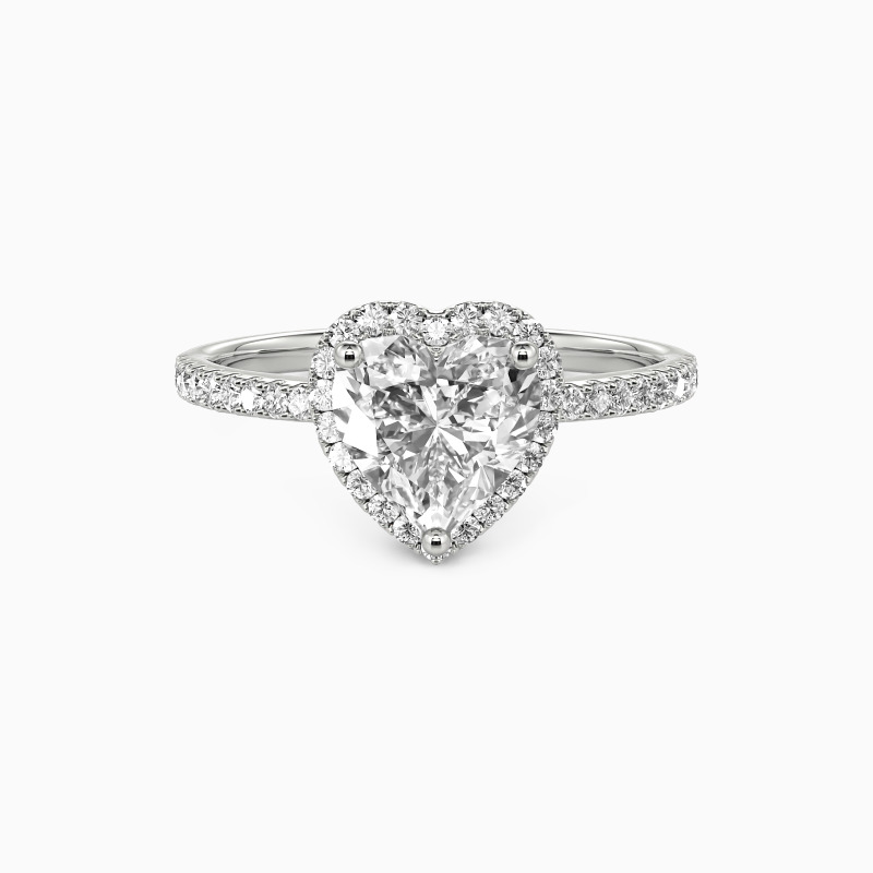 "You Are My Everything" 1ct Heart Cut Halo Engagement Ring