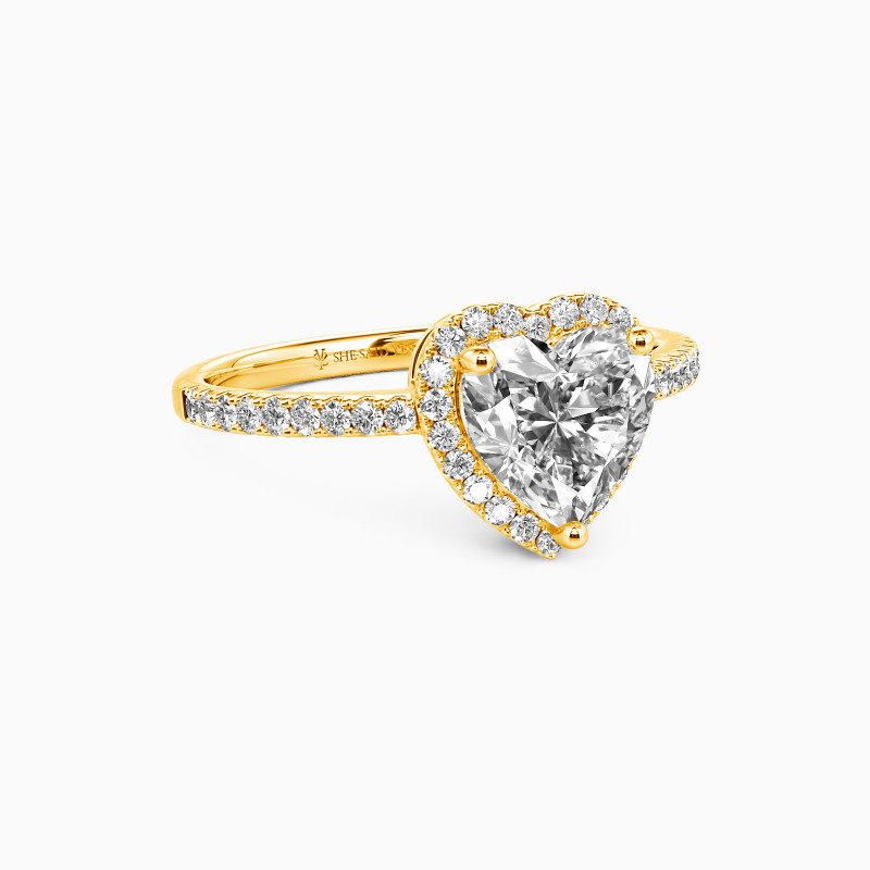 "You Are My Everything" 1ct Heart Cut Halo Engagement Ring