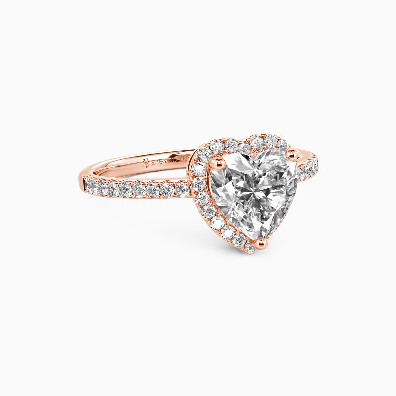 "You Are My Everything" 1ct Heart Cut Halo Engagement Ring