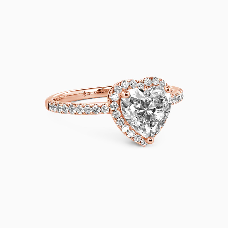 "You Are My Everything" 1ct Heart Cut Halo Engagement Ring