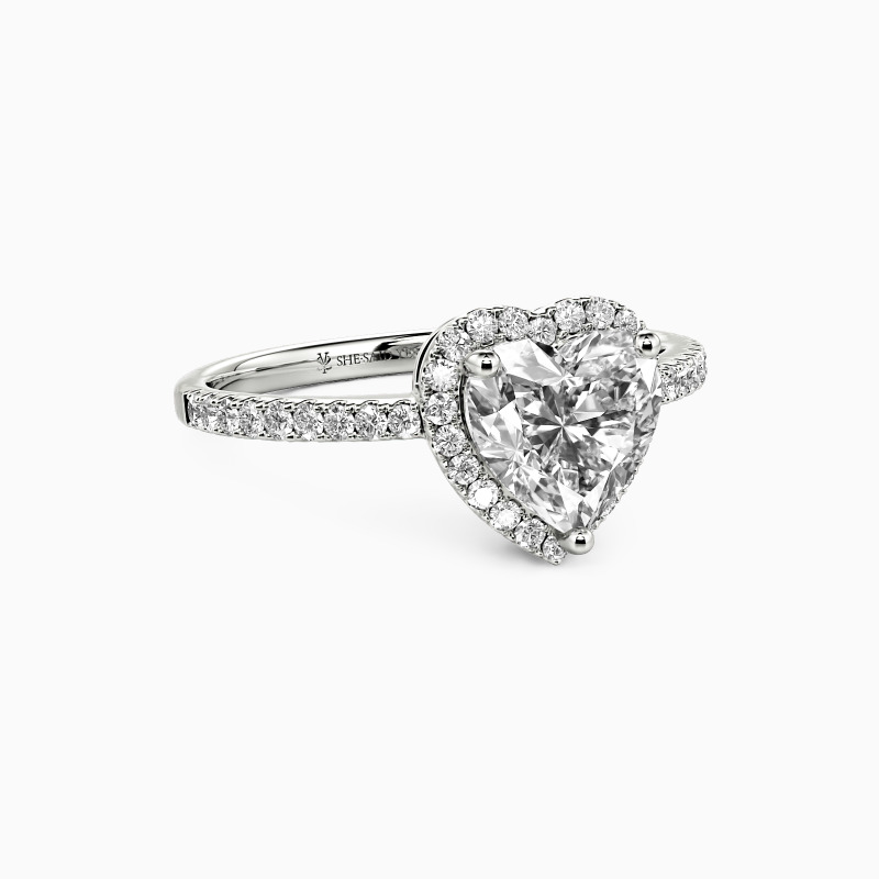 "You Are My Everything" 1ct Heart Cut Halo Engagement Ring