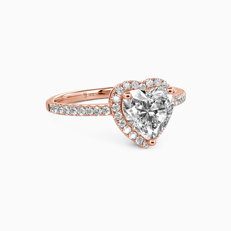 "You Are My Everything" 1ct Heart Cut Halo Engagement Ring