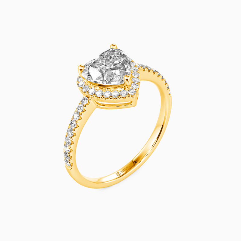 "You Are My Everything" 1ct Heart Cut Halo Engagement Ring
