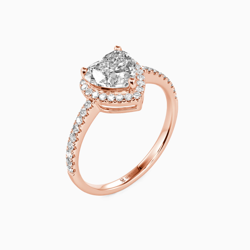 "You Are My Everything" 1ct Heart Cut Halo Engagement Ring