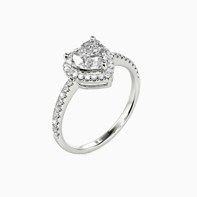 "You Are My Everything" 1ct Heart Cut Halo Engagement Ring