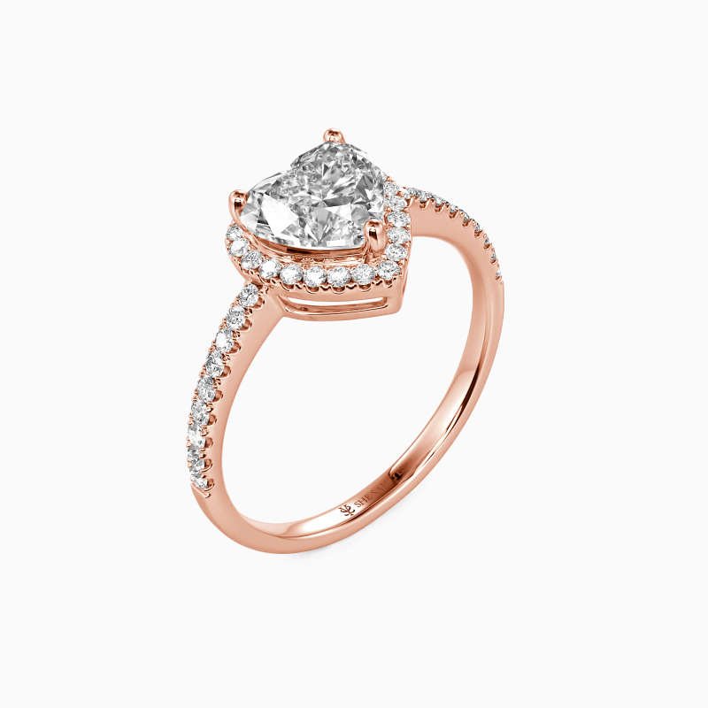 "You Are My Everything" 1ct Heart Cut Halo Engagement Ring