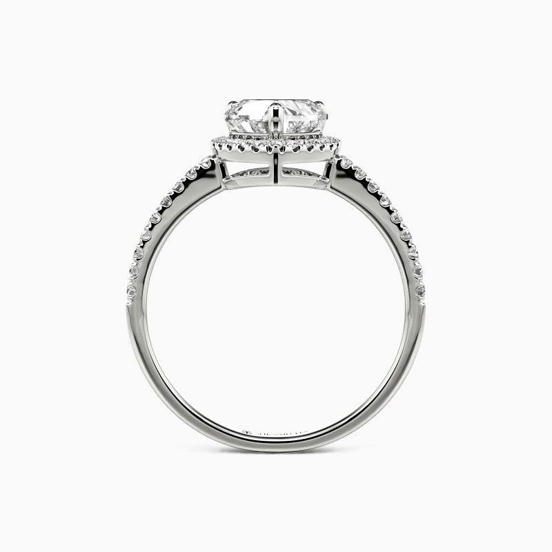 "You Are My Everything" Heart Cut Halo Engagement Ring