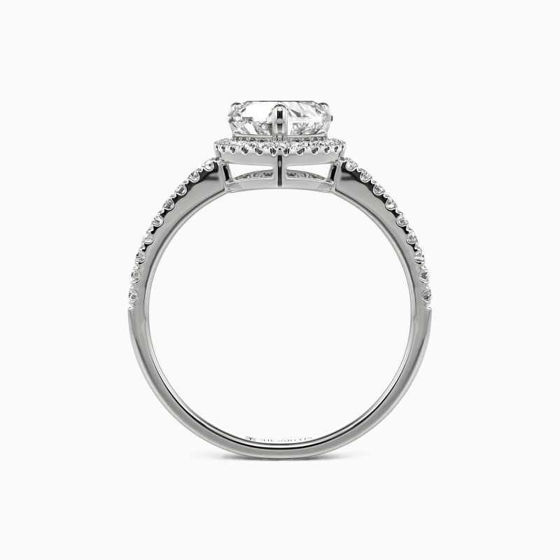 "You Are My Everything" 1ct Heart Cut Halo Engagement Ring