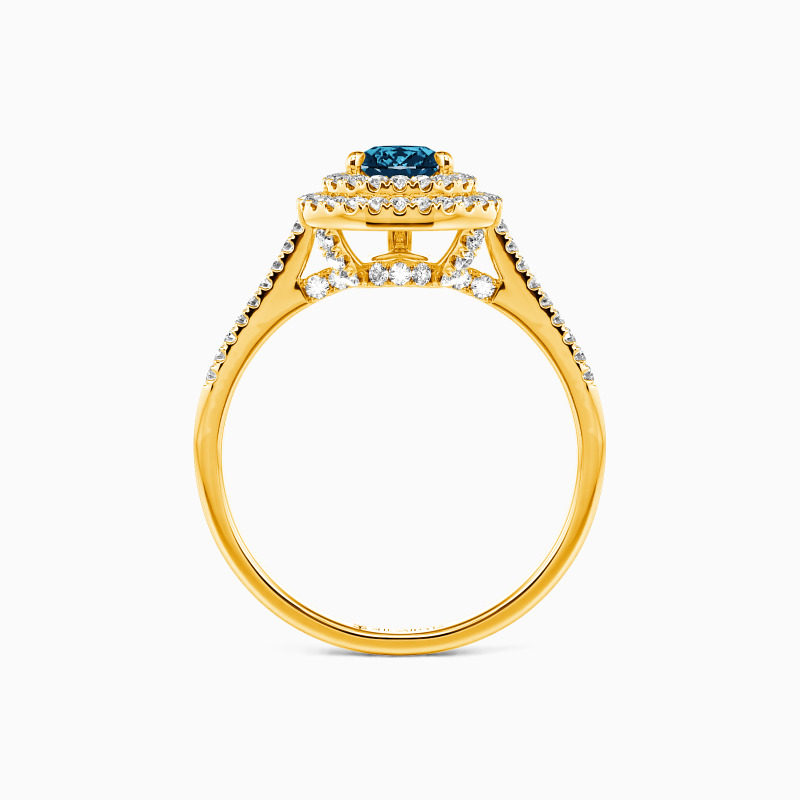 "You Are The World" 2ct Pear Cut Halo Engagement Ring