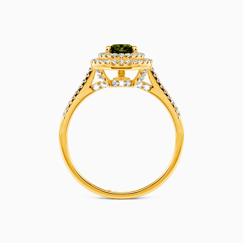 "You Are The World" 1ct Pear Cut Halo Engagement Ring