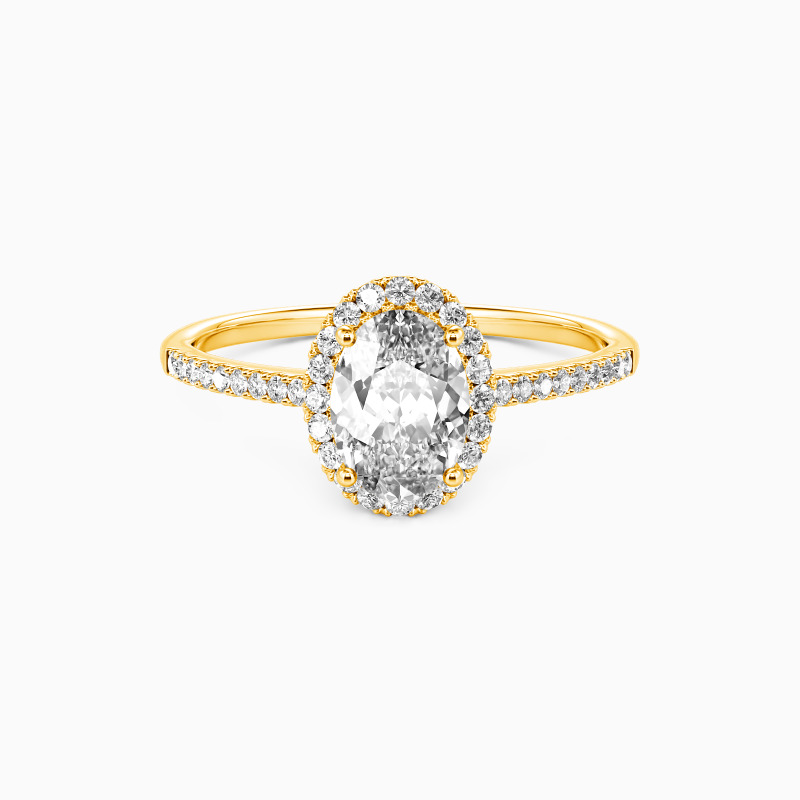 "All for You" 1ct Oval Cut Halo Engagement Ring