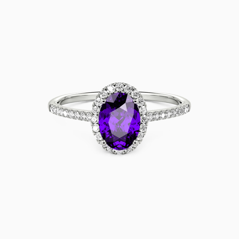 "All for You" 1ct Oval Cut Halo Engagement Ring