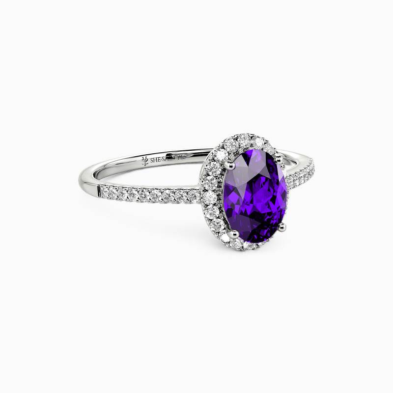 "All for You" 1ct Oval Cut Halo Engagement Ring
