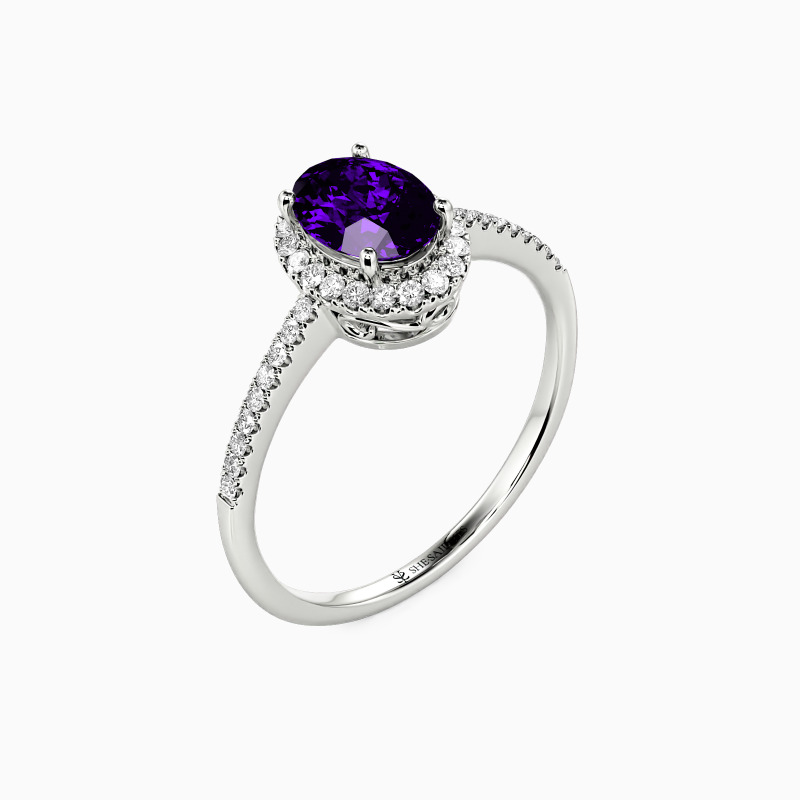 "All for You" 1ct Oval Cut Halo Engagement Ring