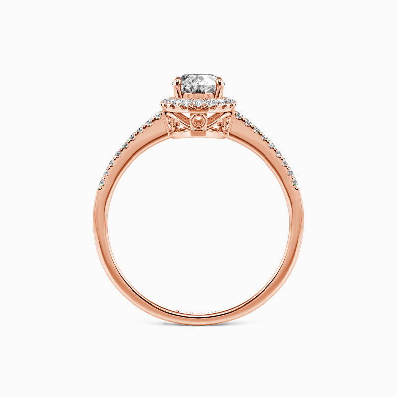 "You Are My Life" Oval Cut Halo Engagement Ring