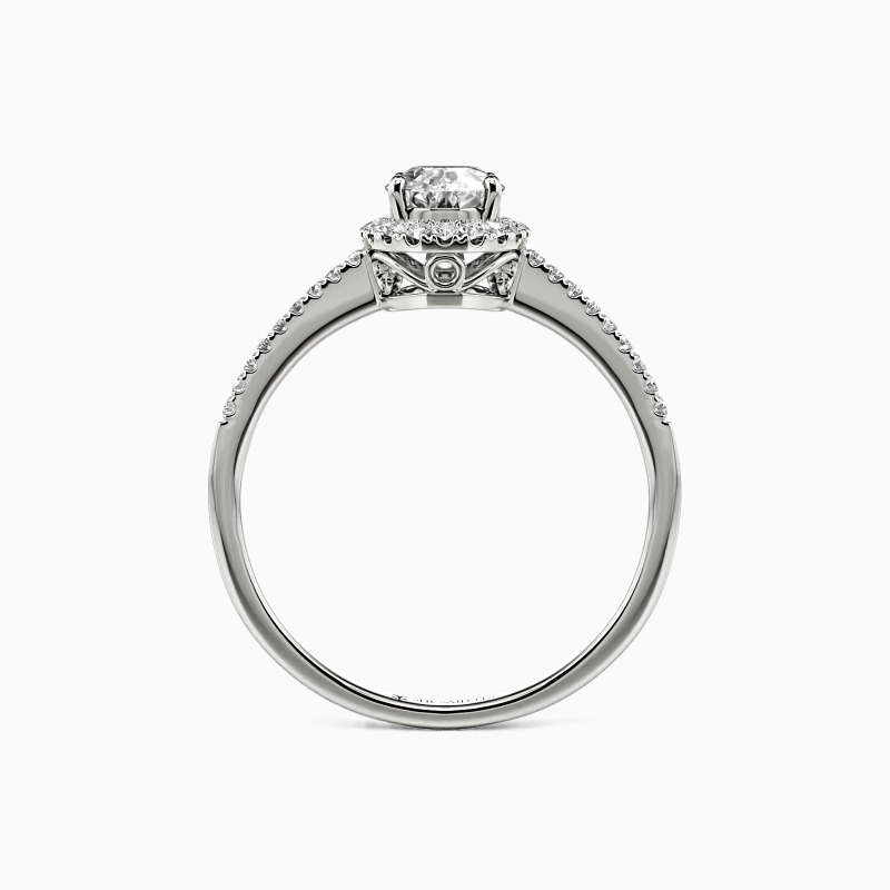 "All for You" 1ct Oval Cut Halo Engagement Ring