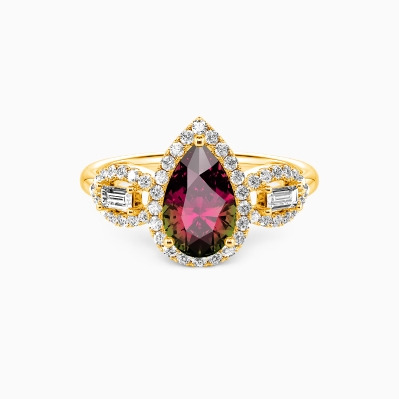 "Never Separate" Pear Cut Halo Engagement Ring