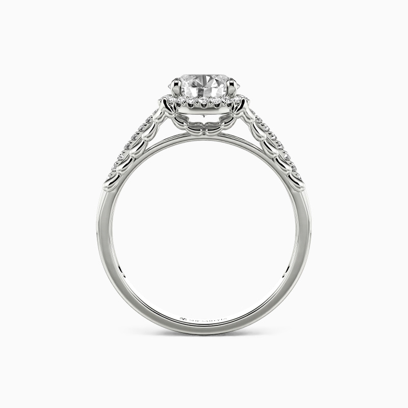 "You're My Favorite"Round Cut Halo Engagement Ring