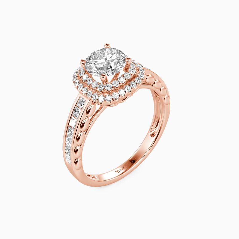 "My Inspiration" Round Cut Halo Engagement Ring