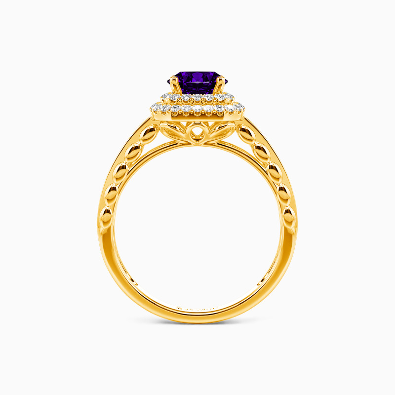 "My Inspiration" Round Cut Halo Engagement Ring