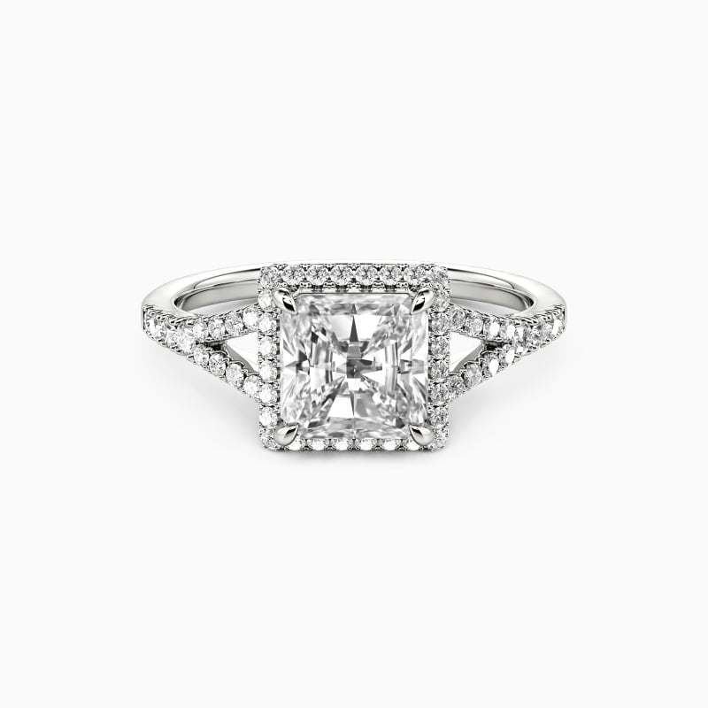 "The Vow Of Marriage" Asscher Cut Halo Engagement Ring