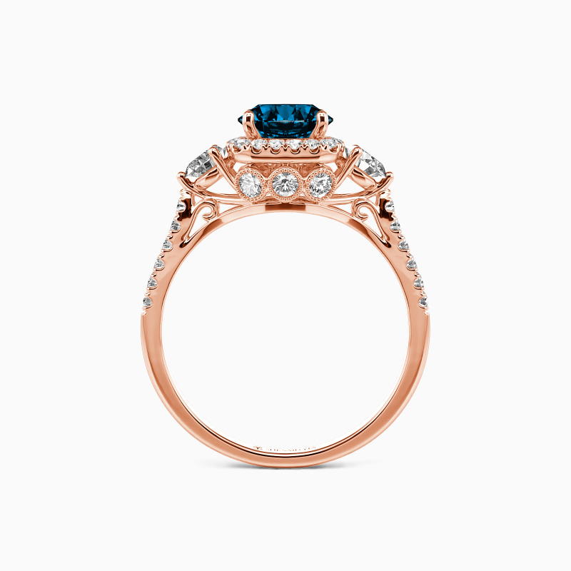 "New Beginning" Round Cut Halo Engagement Ring
