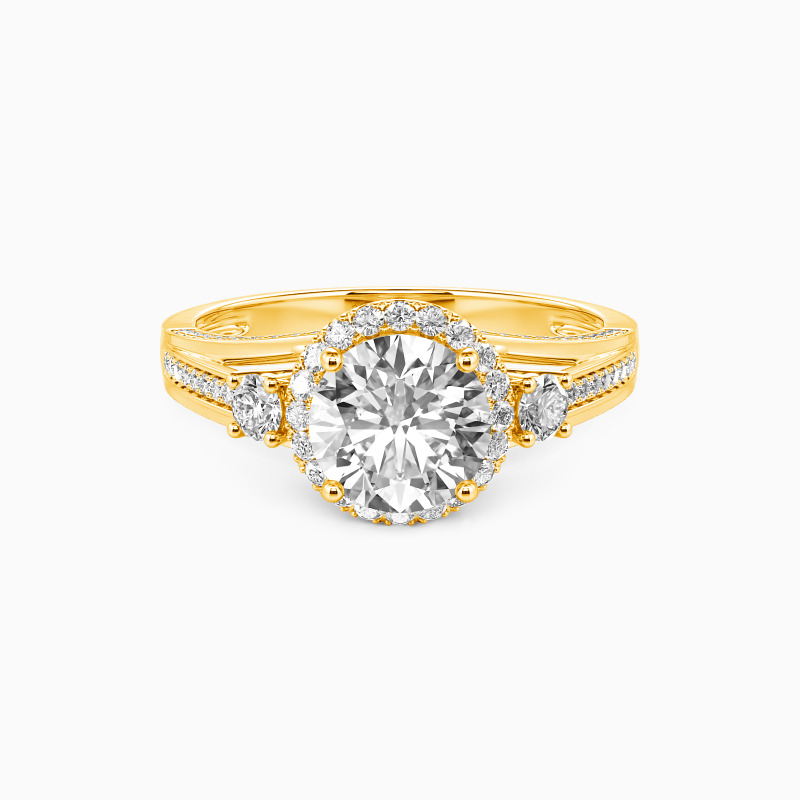 " Truly Love" Round Cut Halo Engagement Ring