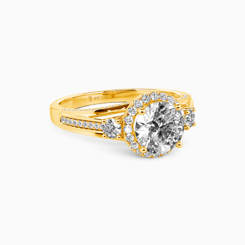 " Truly Love" Round Cut Halo Engagement Ring