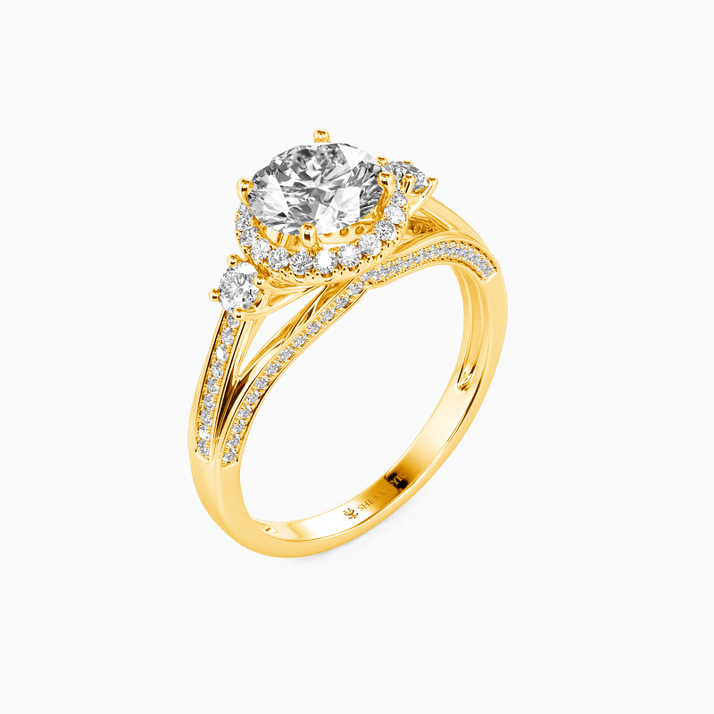 " Truly Love" Round Cut Halo Engagement Ring